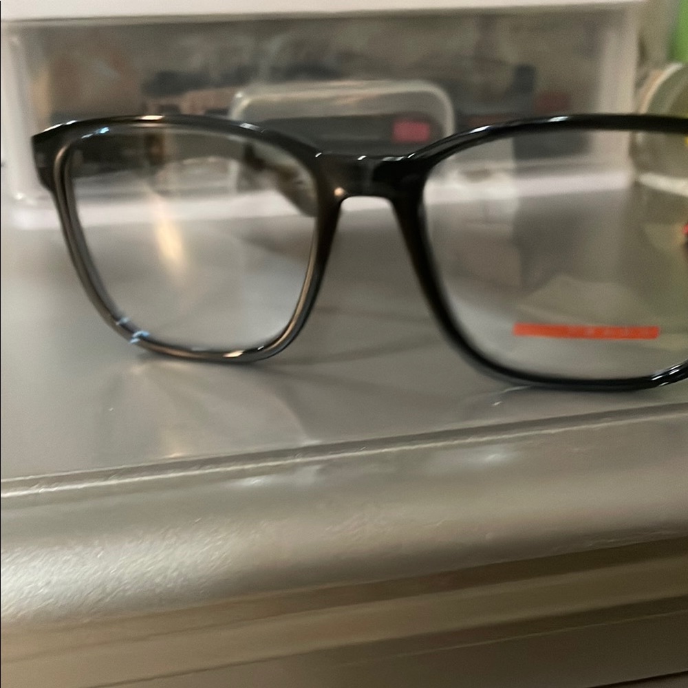 Prada Black Square Frame Glasses
